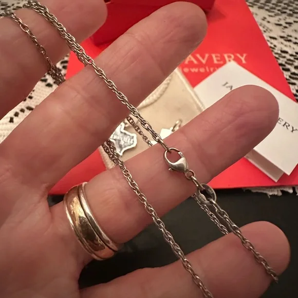 James Avery Texas Charms W/Rope Necklace!! 20” Necklace/Heart Of Texas/Kerrville